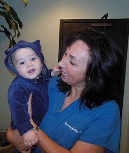 Tracey & Baby boy wearing blue